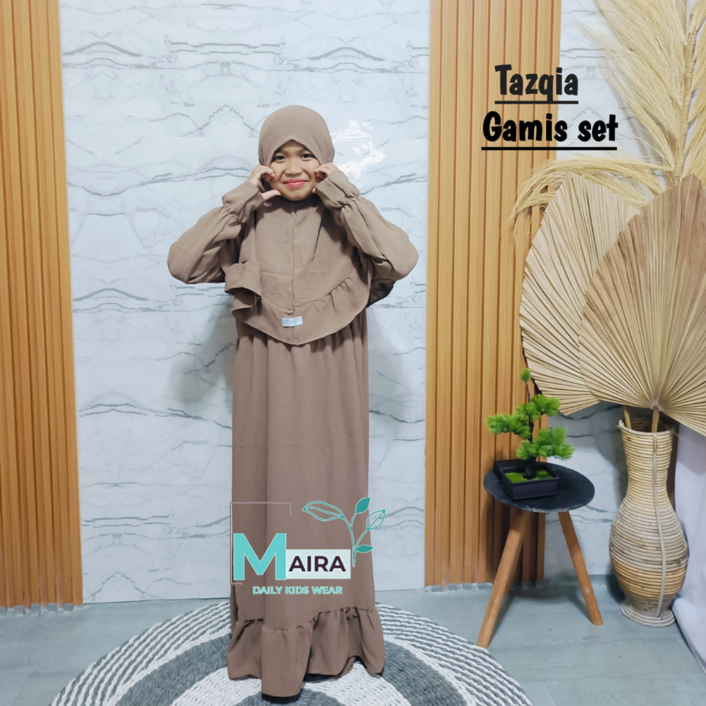 Baju Muslim Tazkia Pakaian Anak Gamis anak Gamis Crincle Set Manasik