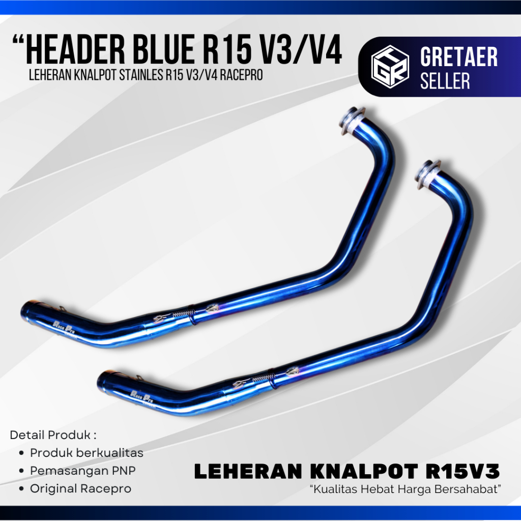 LEHERAN KNALPOT GSX 150R HEADER BLUE GSX150R HEADER BLUE STAINLES