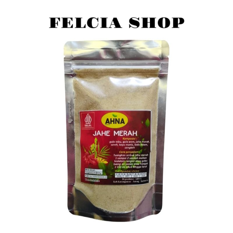 

Jahe Merah AHNA Minuman Serbuk Instan Jahe Merah 100gr