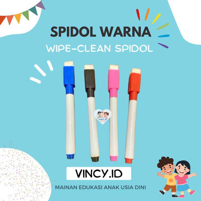 

[VINCY.ID] SPIDOL WIPE & CLEAN ANEKA WARNA