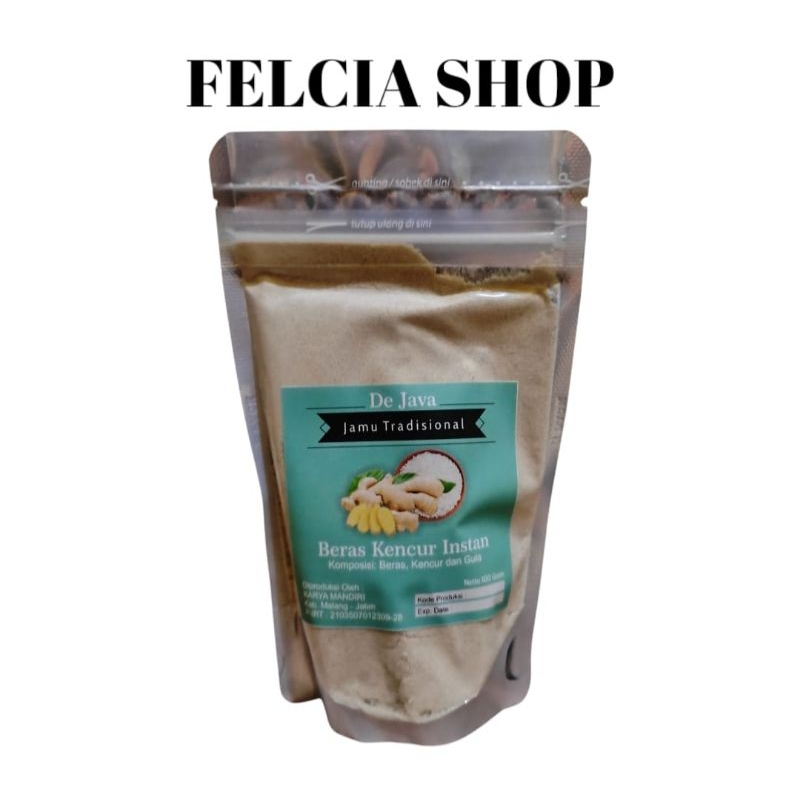 

Beras Kencur Instan Dejava Beras Kencur Bubuk Tanpa Ampas 100gr