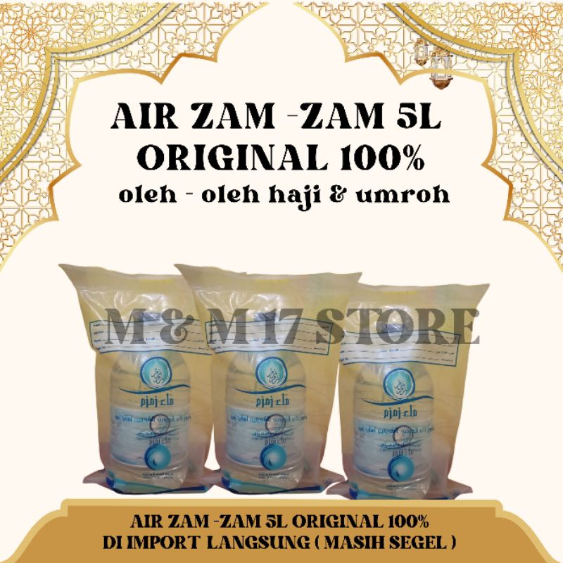 

Air zam zam 5 liter original 100% (masih segel) oleh oleh haji umroh