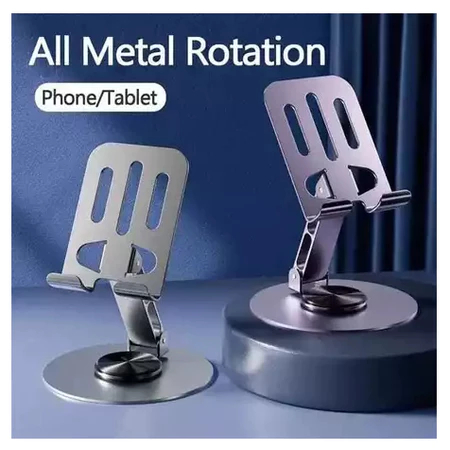 YRK Phone Holder Putar Stand Holder HP Metal Rotasi 360 Phone Holder Meja Dudukan Ponsel/Tablet Meja