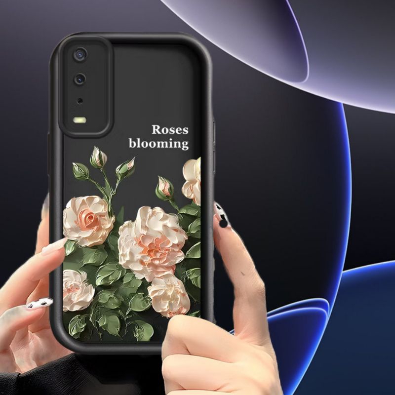 case flowers import vivo full karet Y02 Y03 Y15/Y17/Y12 Y15s Y16 Y17s Y19 Y19s Y20/Y12s Y21 Y33 Y91C