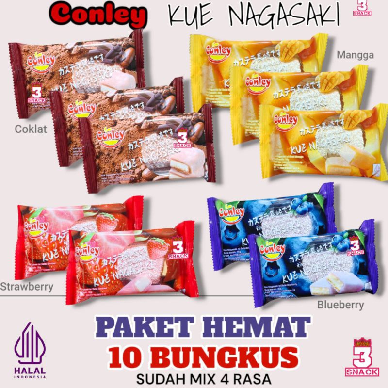 

Paket 10 Bungkus Conley Kue Nagasaki Mix Rasa