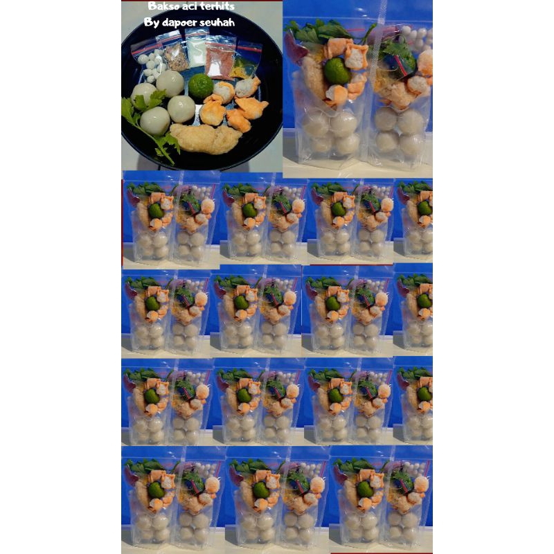 

Bakso aci terlaris terhits siap saji banyak toping pelengkap/bakso aci siap saji/kemasan -+20gr