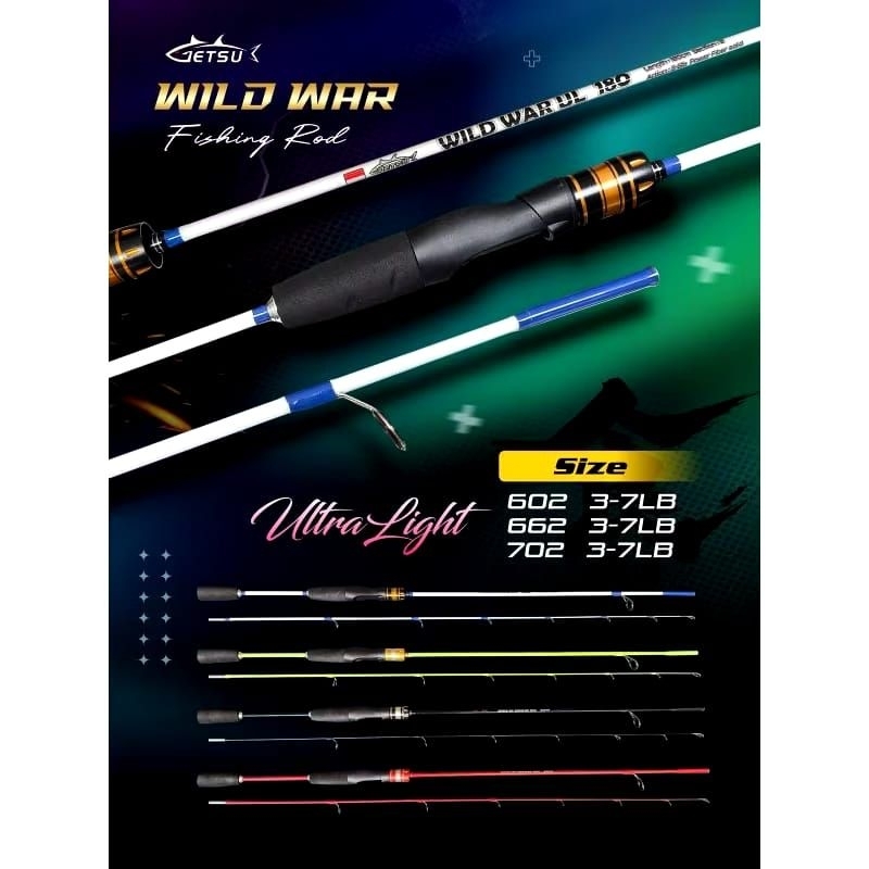 joran pancing UL Fiber Solid Getsu Wild War