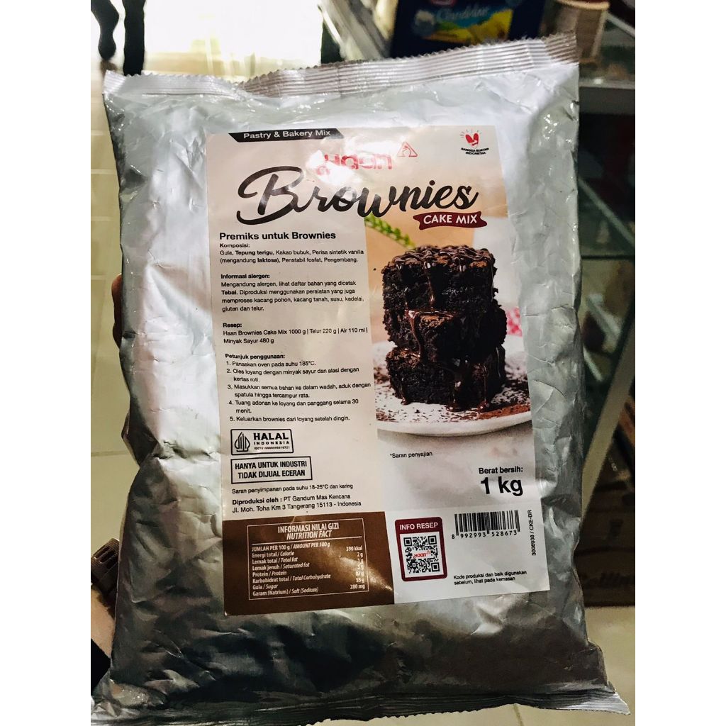 

PREMIKS HAAN BROWNIES CAKE 1 KG
