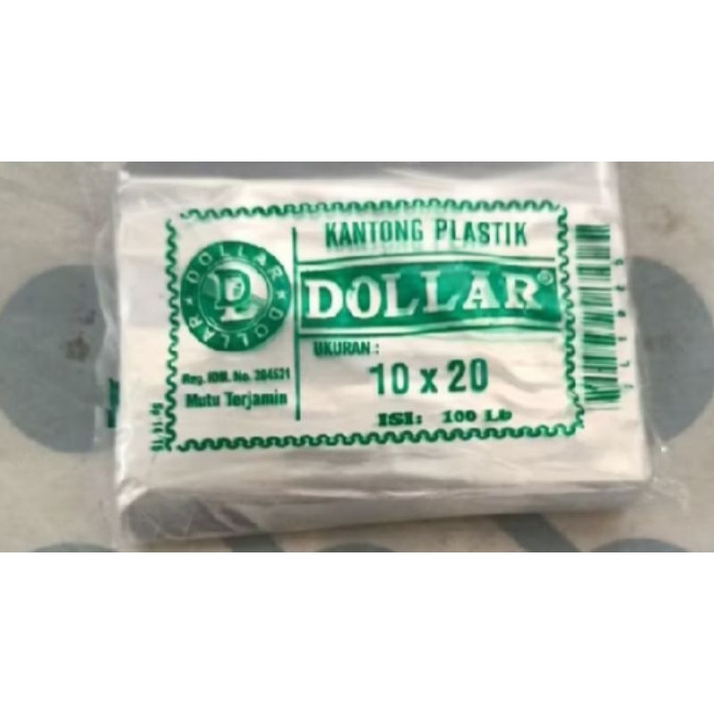 Plastik Dollar 10x20 1ikat (5pack/bungkus)