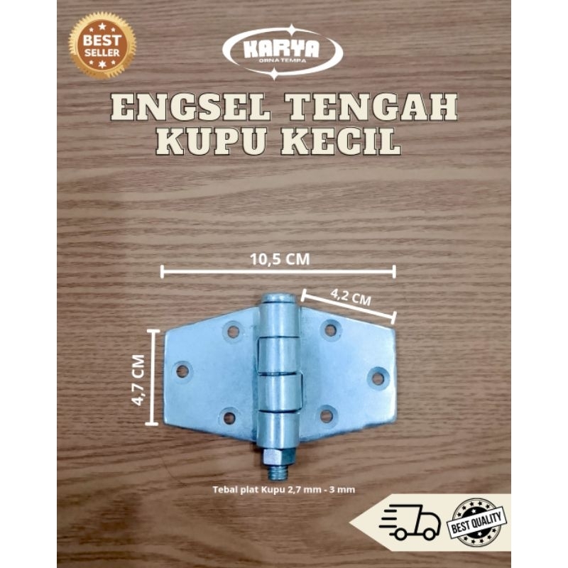 Engsel tengah kupu kecil - engsel kupu kecil pintu gebyog - engsel garasi