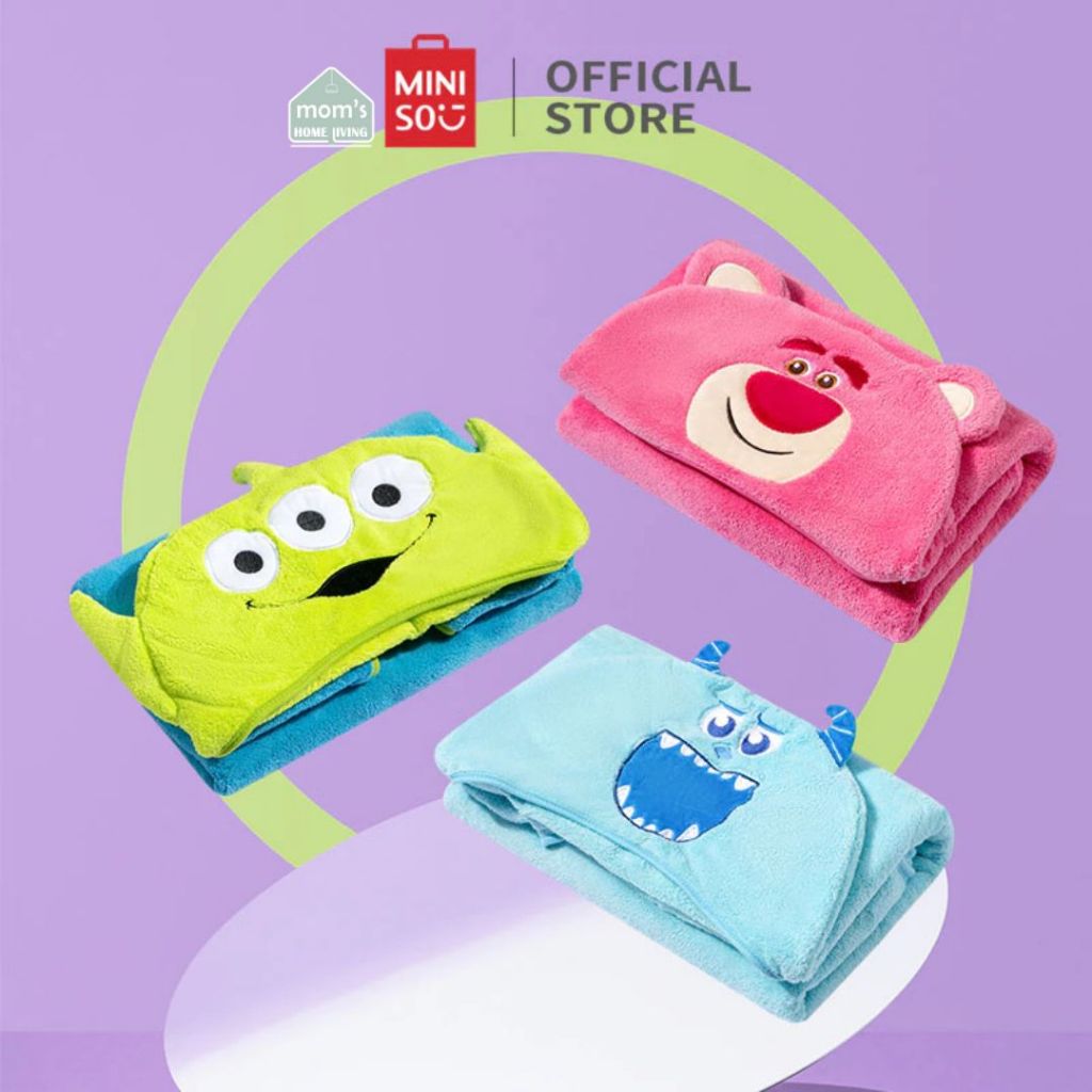 MINISO Selimut Dengan Topi Lotso Blanket with Hat Toy Story Collection Alien James Sullivan