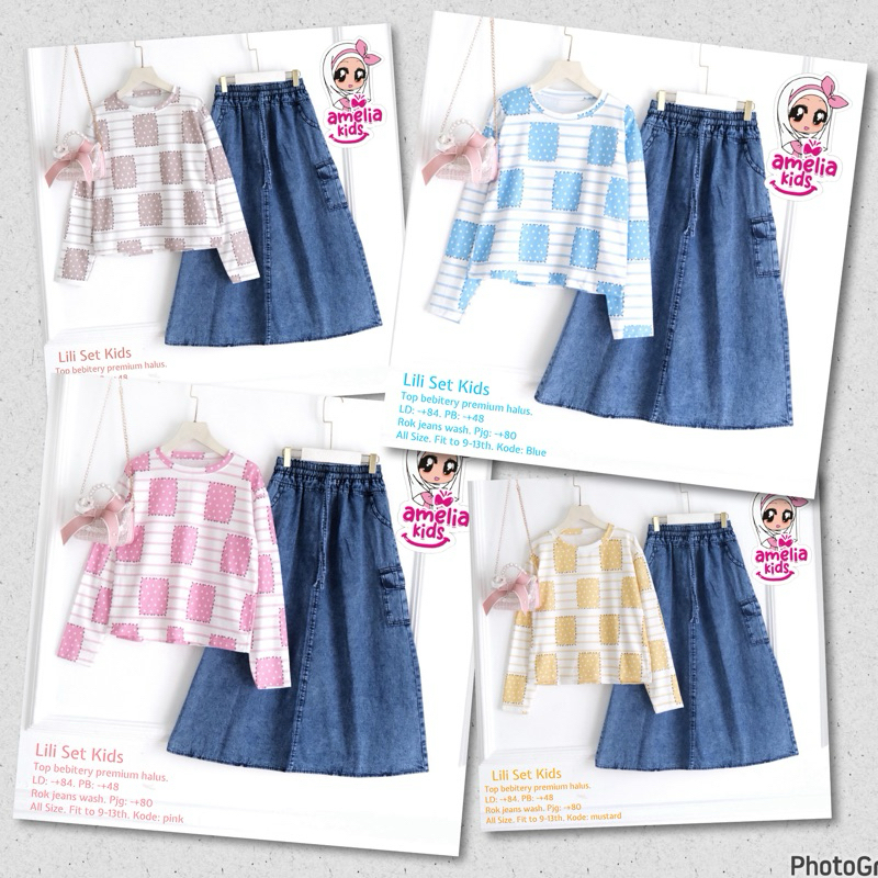 Lili Set Kids by Amelia Kids Terbaru | Setelan Anak 9-13 th | Oneset Remaja