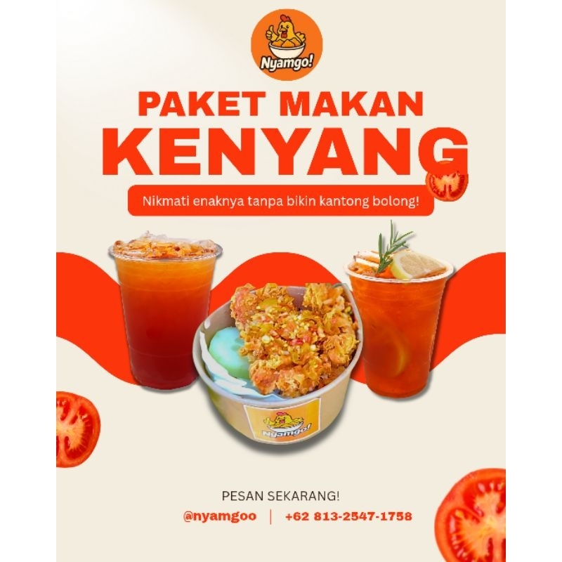 

Paket Makan Kenyang NyamGo Ayam Fillet dengan Sambal Korek