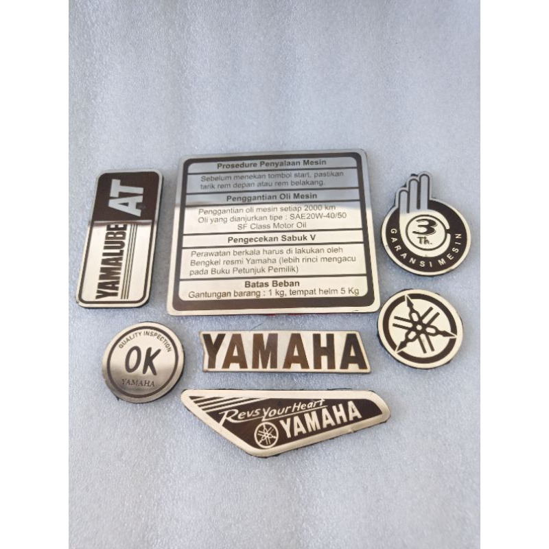 emblem stainless untuk Mio sporty dan Mio smile