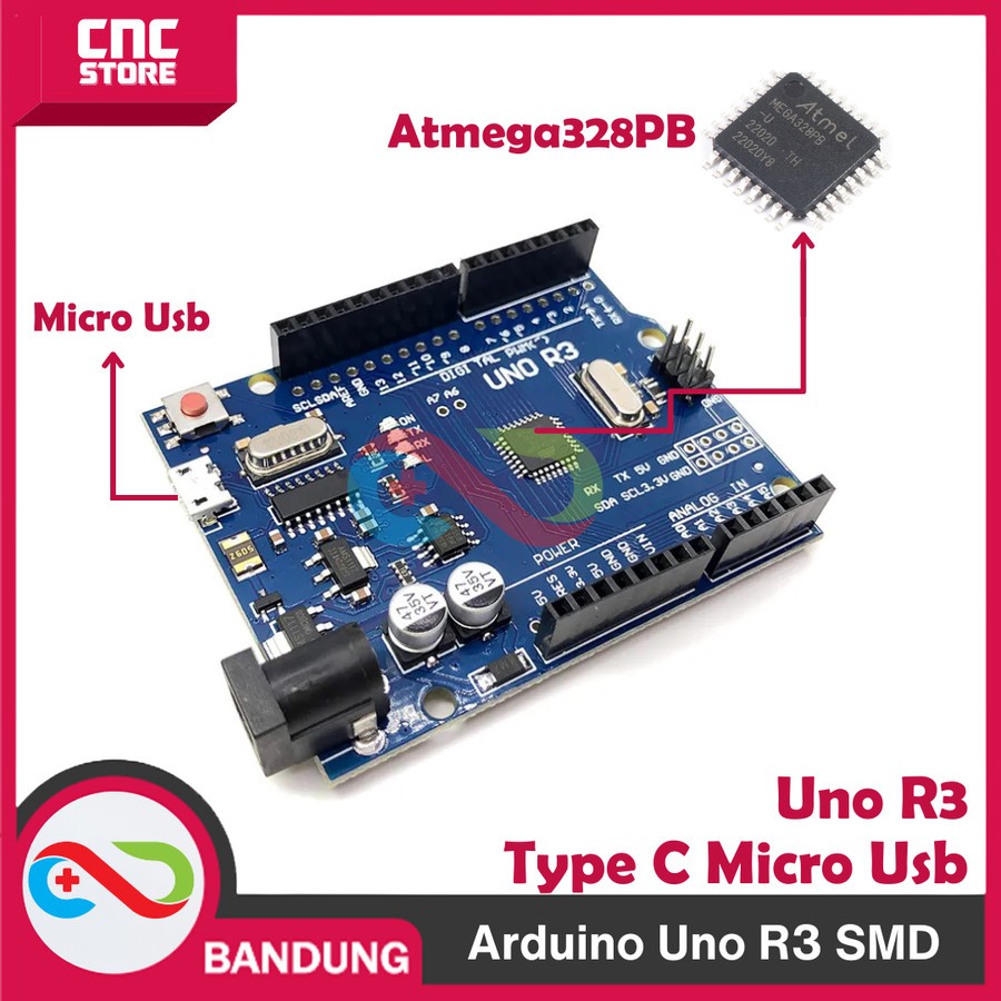 ARDUINO UNO R3 ATMEGA328P SMD CH340 ATMEGA328P MICRO USB IC PB