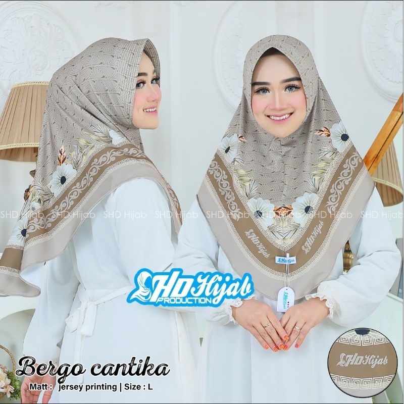 hijab SHD bergo Cantika L / hijab instan motif/ jilbab instan motif / bergo motif / hijab motif