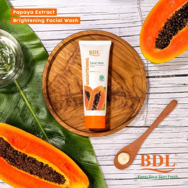 BDL Facial Wash 100gr , Papaya Facial Wash , Sabun Cuci Muka Papaya