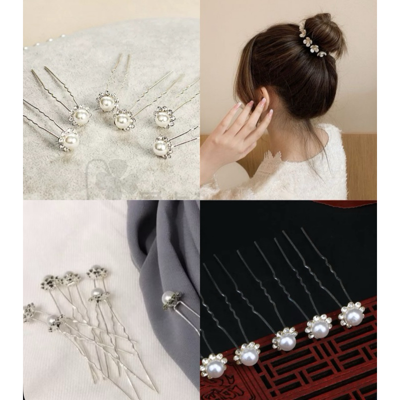 [READY] 1 pc Hairpin Rambut Mawar Tusuk Sanggul Pesta Berlian Rose Hijab Berlian Z03/Z04 | Headpin K