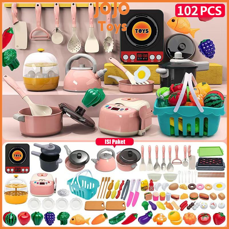 Jojo 102 Pc Mainan Ana Maa Maaan E Tellor Ceplo Mainan Ana Dapur Et Cooing Et