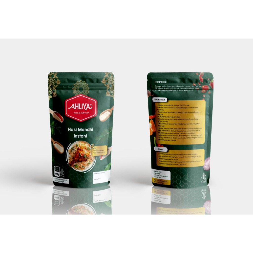 

AHLIYA Beras Basmati dan Bumbu Nasi Kebuli Kabsah Biryani Mandhi Instan