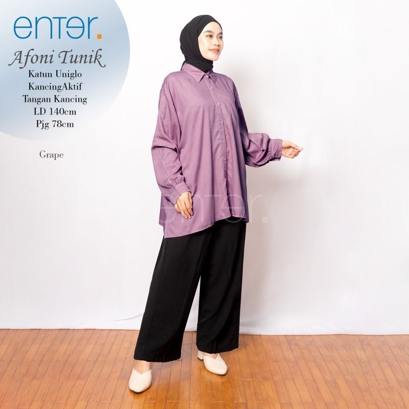 Tunik Jumbo Afoni LD 140 4XL XXXXL Bahan Katun Uniqlo Adem by Enter Tunik Pakaian Jumbo Atasan Baju 