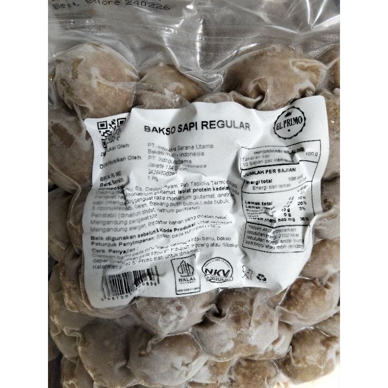 

bakwan sapi elprimo premium 1 kg