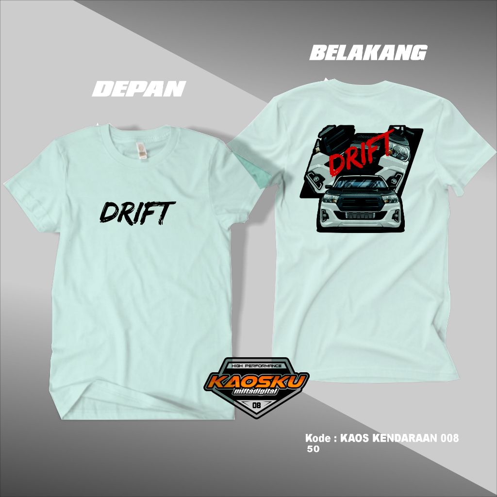Baju Distro Kaos Racing DRIFT Bahan Katun Berkualitas Tinggi Lembut Bagus Keren Bisa COD