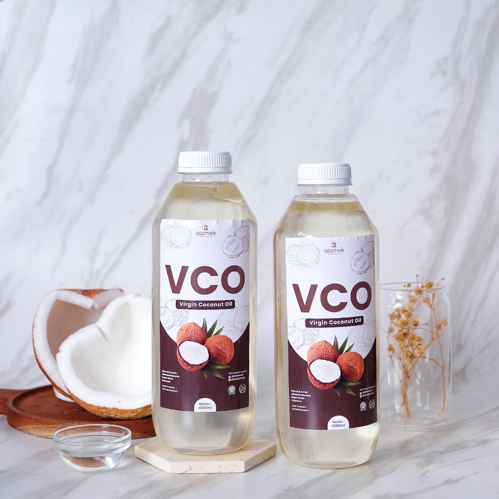 

ALAMEE Minyak VCO Kelapa Extra Virgin Coconut Oil Murni Asli Dapat Diminum Organik Masak 1 Liter