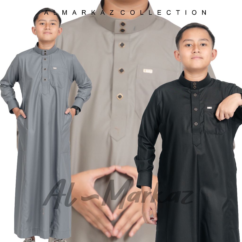 Jubah Anak Remaja Laki Laki Benzema Manset