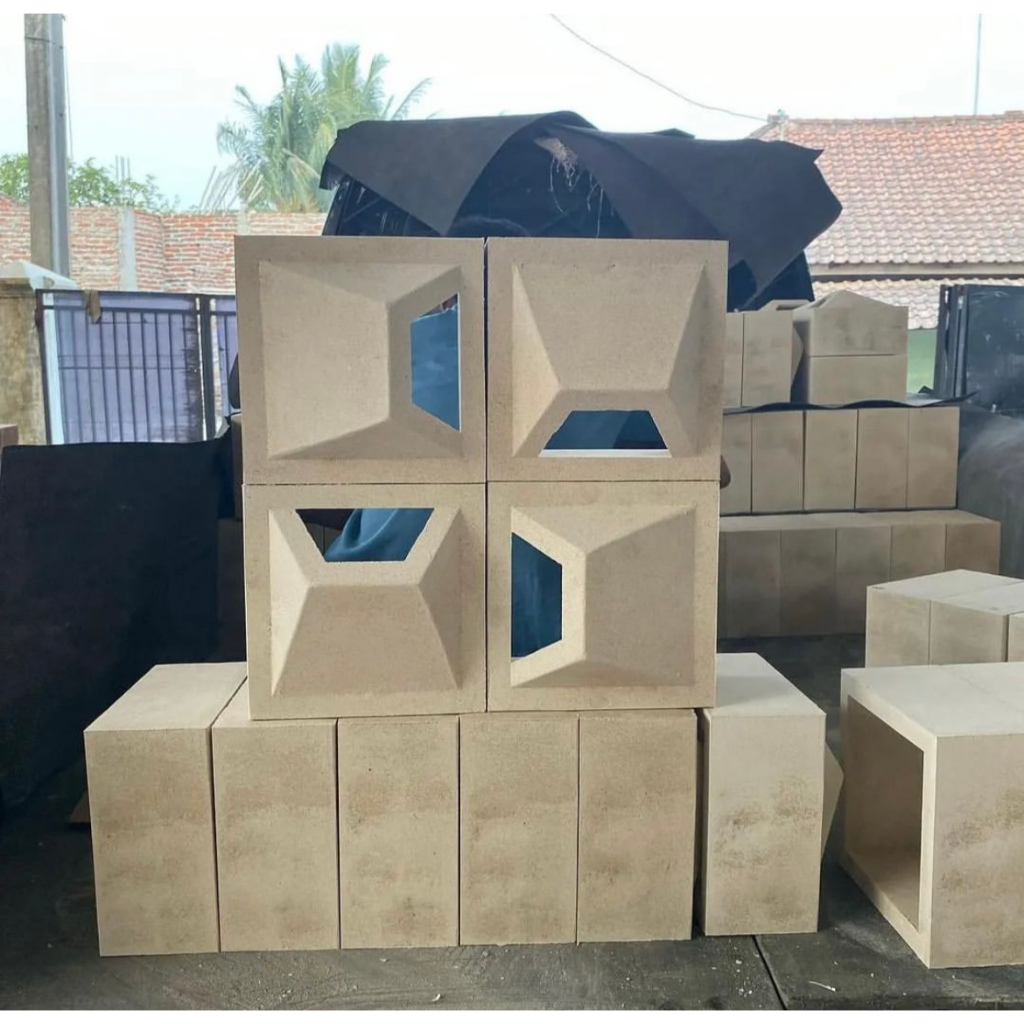 Roster Beton / Roster Beton Modern / Roster Beton Putih Motif TV