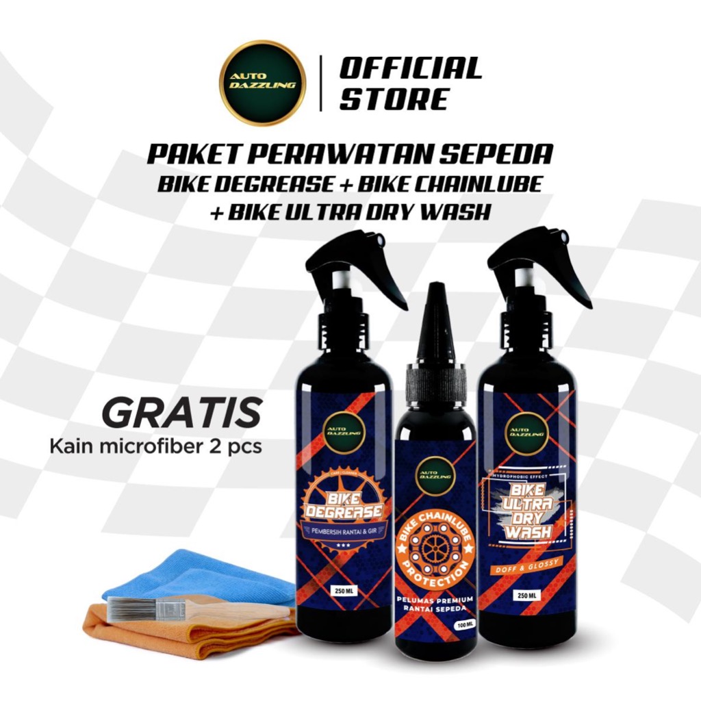PAKET LENGKAP PERAWATAN SEPEDA BIKE CLEANER AUTO DAZZLING
