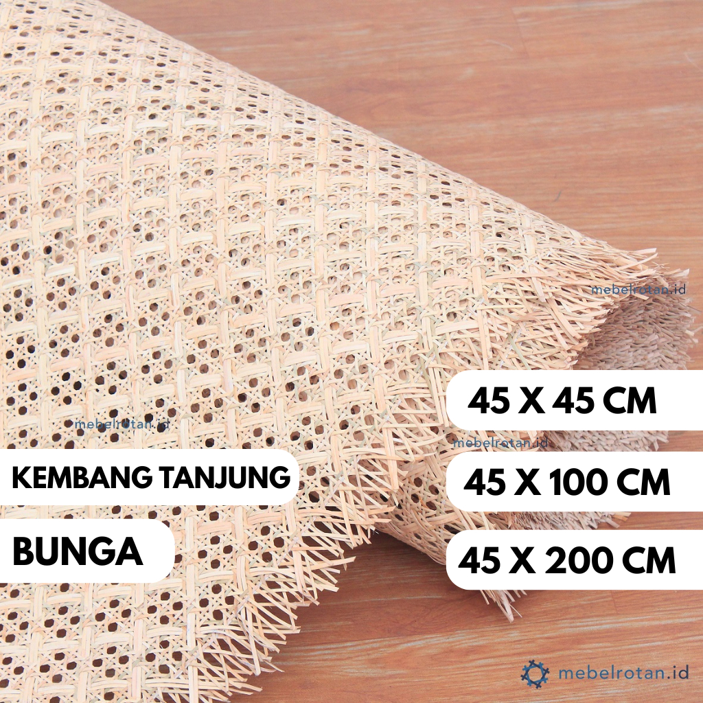 Anyaman Rotan Lembaran Bunga | Webbing Kembang Tanjung 45cm