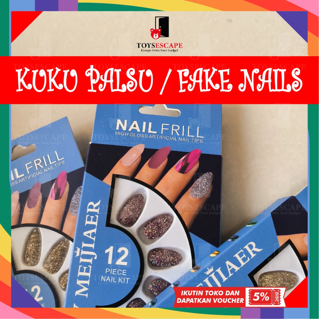 KUKU PALSU FAKE NAIL VV MEIJIAER 02 | NAIL EXTENSION VV MEIJIAER 02