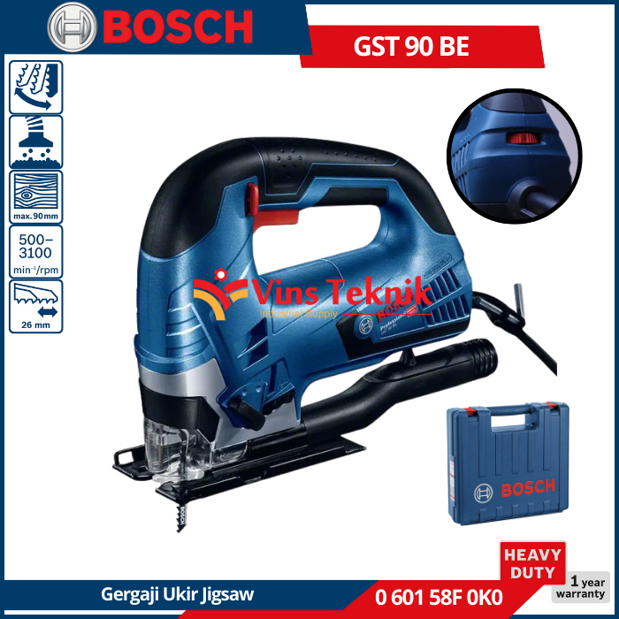Jigsaw Listrik 650Watt Bosch GST 90 BE