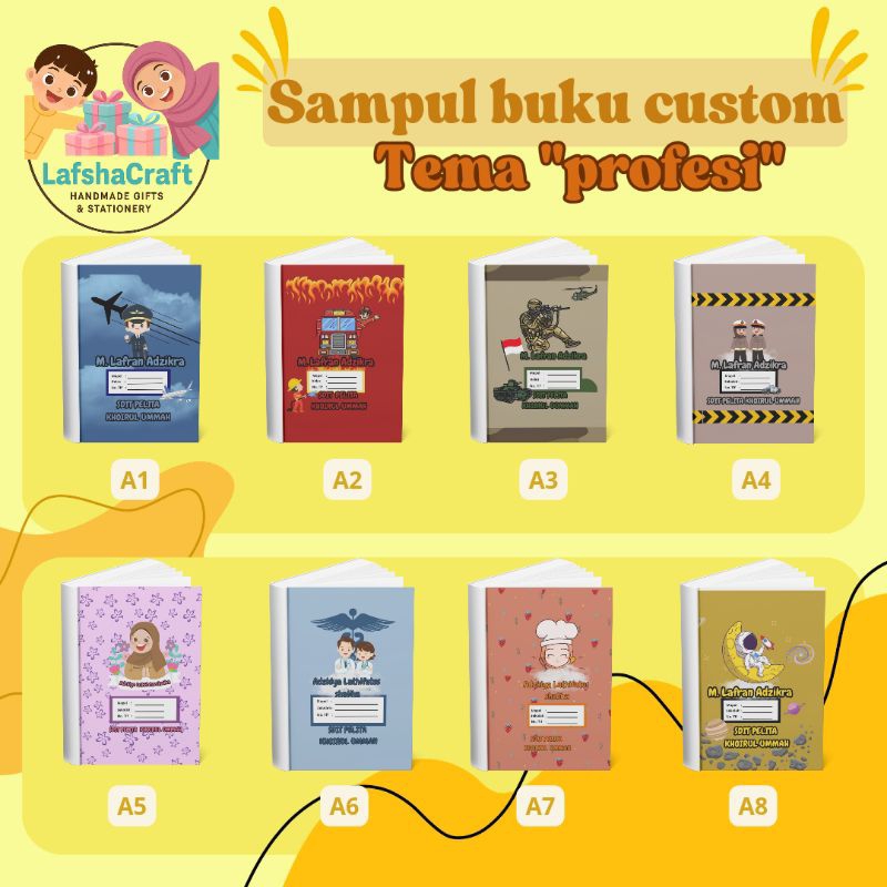 

lafshacraft bdl | SAMPUL BUKU EDISI PROFESI / Sidu A5 / BOXY ISI 10 PCS