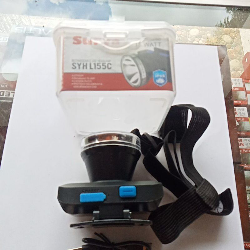 Senter kepala Surya 15 Watt cahaya putih terang