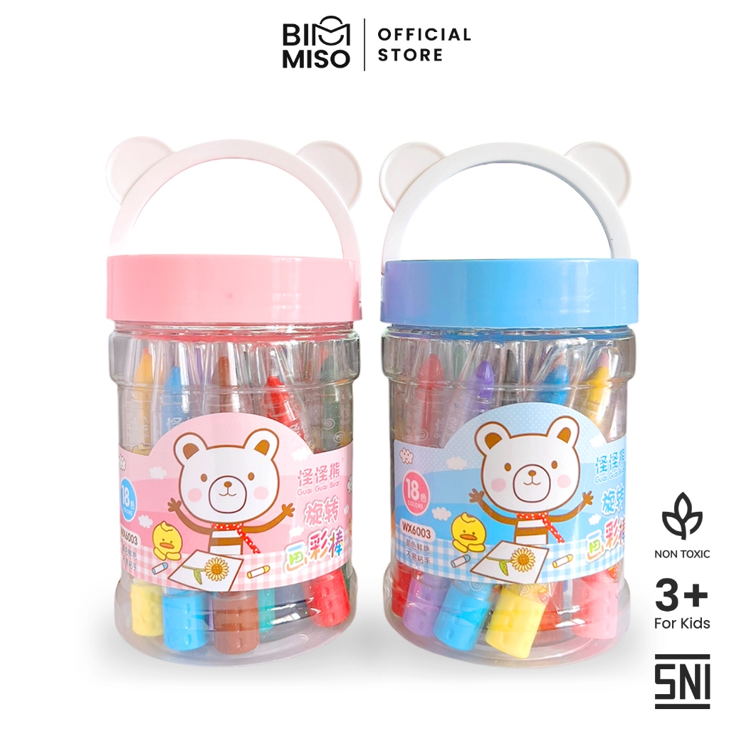 

Pensil Warna Krayon Isi 18 Model Beruang