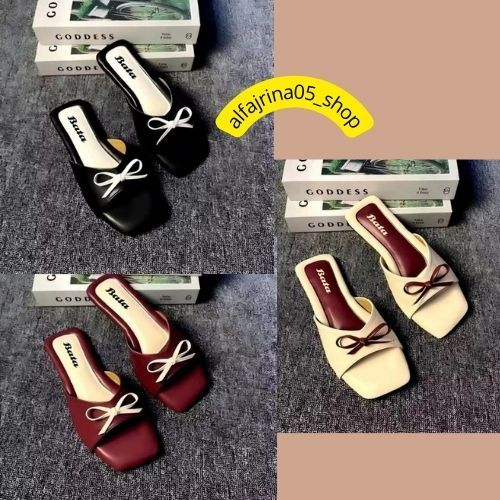 READYSandal Wanita Bata sendal platfrom sendal teplek Kekinian flat shoes pita