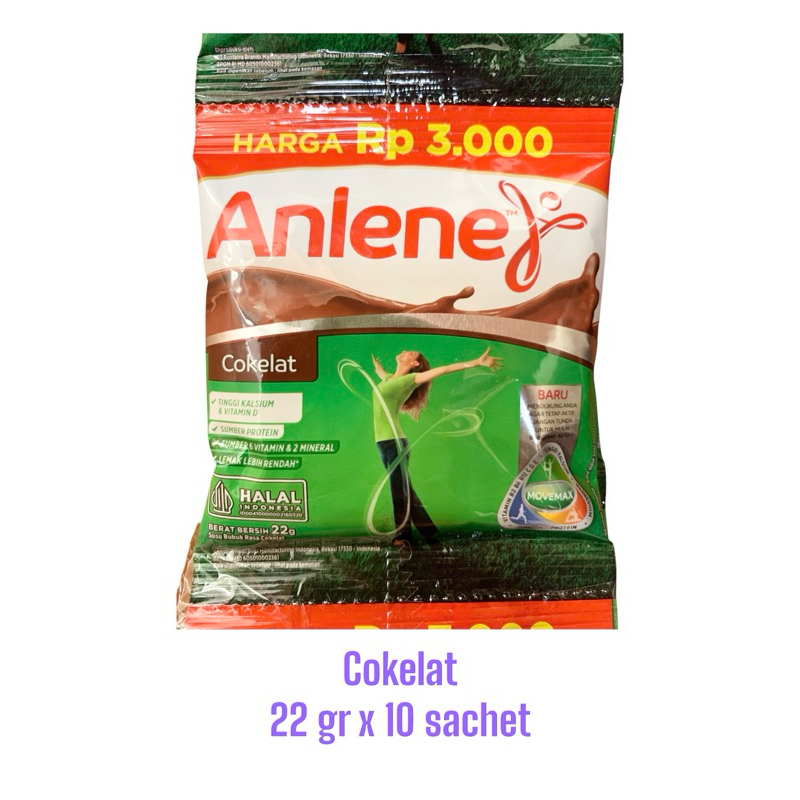

Anlene susu bubuk dewasa sachet cokelat