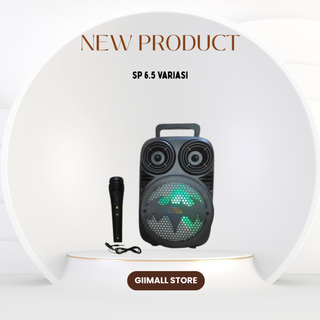 MKC KIMISO Speaker Bluetooth Karaoke Speaker JBK 3381 Portable Bluetooth Series JBK 6.5 Inch Free Mi