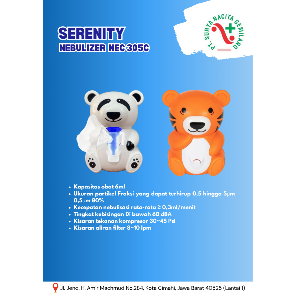 Serenity Nebulizer Karakter NEC-305C - Alat Bantu Pernapasan - Nebu Anak Karakter