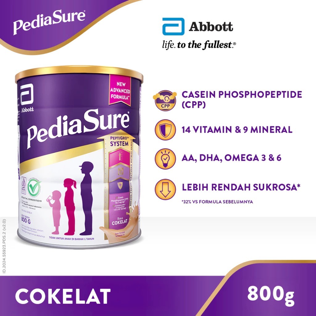 

PediaSure Cokelat 800 g (1-10th) - Nutrisi Pertumbuhan
