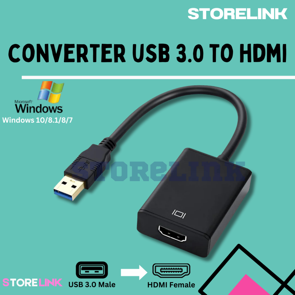 Kabel USB 3.0 to HDMI Converter / USB 3.0 To Hdmi Converter USB 3.0 to HDMI Adapter 1080P High Quali