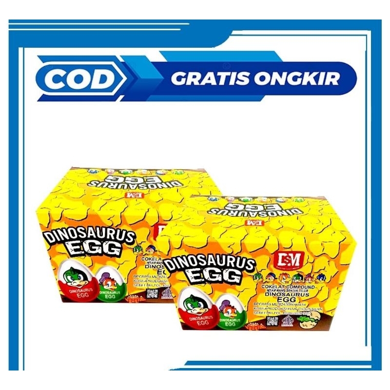 

[AAA] DINOSAURUS EGG COKELAT TELUR 30 Pcs