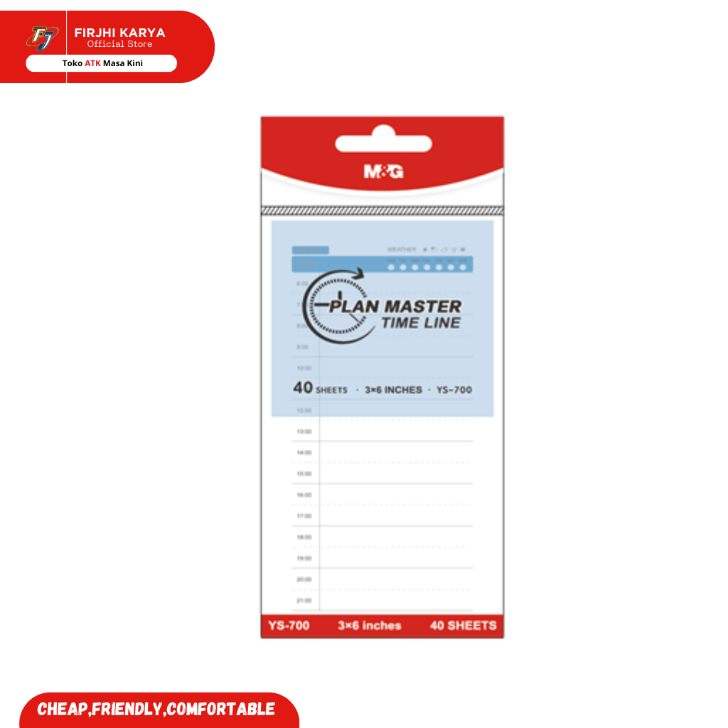 

M&G Transparent Sticky Notes 3x6 40 Sheets TIMELINE YS-700