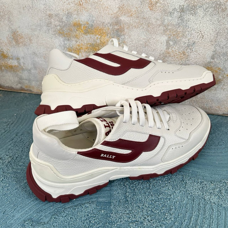 BALLY HOLDEN RED WHITE SNEAKERS