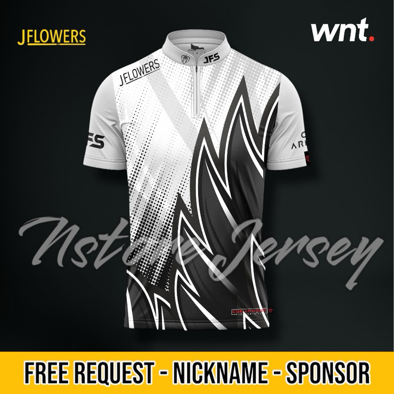 Jersey Billiard Jflowers Nineball Wnt Terbaru Free Custom Desain