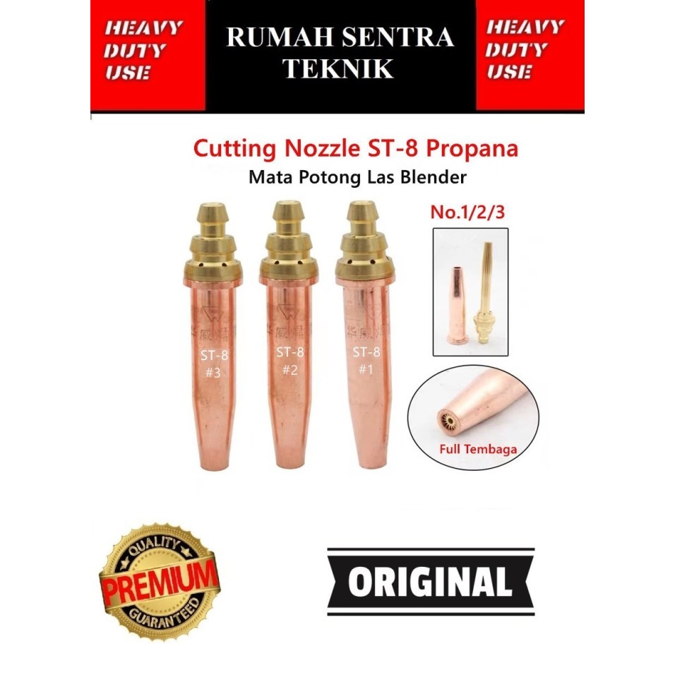 Cutting Tip Lpg Type Strong8Mata Nozzle Blender Potong Strong 8 Lpg