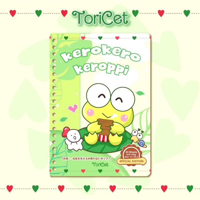 

Loose Leaf/Kertas Binder A5 Toricet - Kerokerokeroppi 01 ( Ocha )