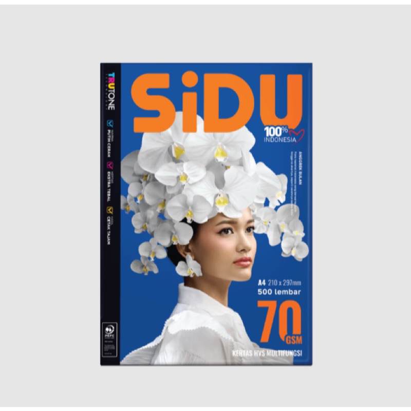 

(1 RIM) Kertas Sidu A4 70gr 1 RIM / SiDu 500 Kertas HVS / Kertas A4 Fotocopy 70 GSM